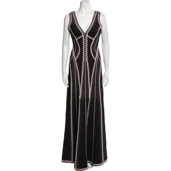 Harve Leger V-Neck Sleeveless Long Dress - M - Picture 1 of 3
